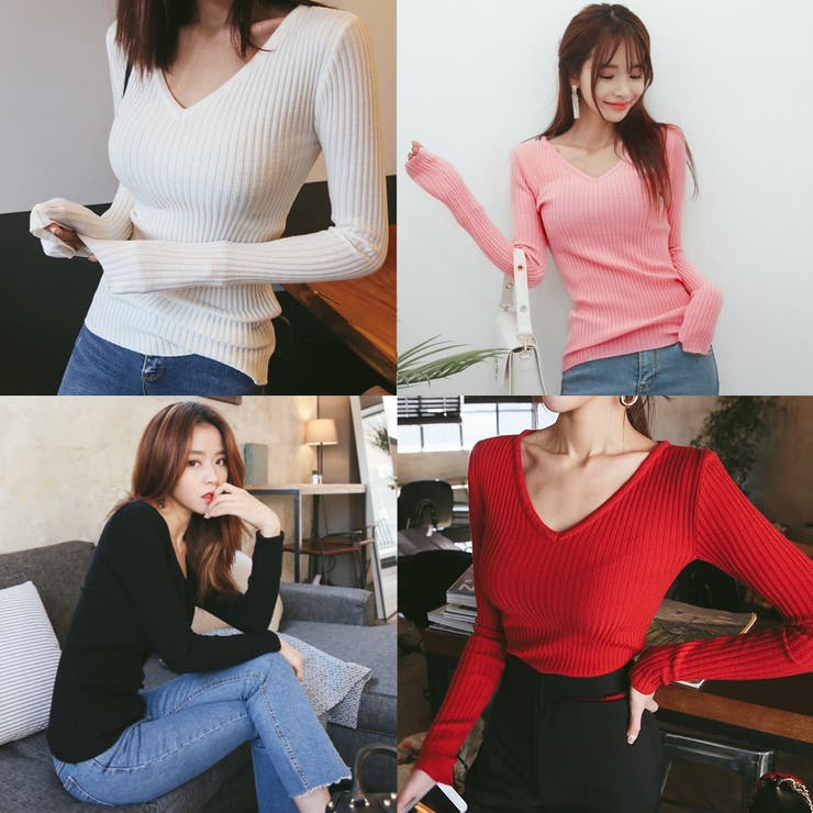 MINKPINK(ミンクピンク)ラメ入りVネックニット(サイズXS)(ブラック×ゴールド) z-B0251ZKW333_010009-1.jpg?
