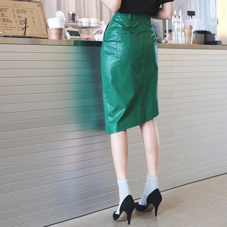 アシンメトリービッグカットスカート 斜めカット 足長効果 | PREMIUM K | 詳細画像5 