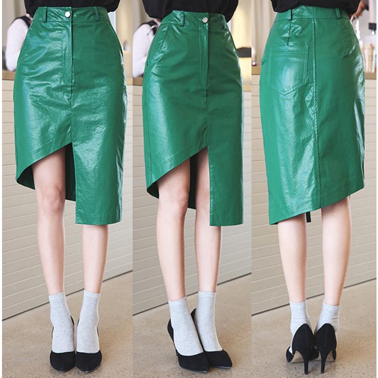 アシンメトリービッグカットスカート 斜めカット 足長効果 | PREMIUM K | 詳細画像8 