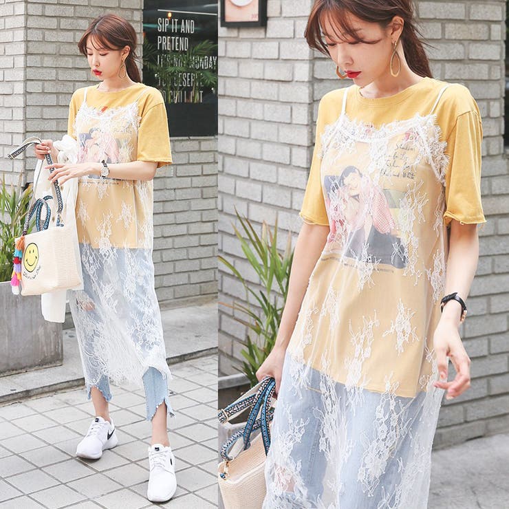 重ね着レースワンピース シースルー 花柄 品番 Ad Premium K プレミアムケー のレディースファッション通販 Shoplist ショップリスト