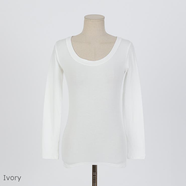 ディープUネックロングTシャツ ワイドネック 長袖 | PREMIUM K | 詳細画像4 