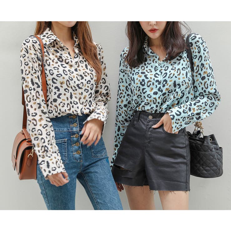 新品　MANGO ヒョウ柄 ブラウス ZARA レオパード ヒョウ柄 長袖 シャツ ブラウス XS - メルカリ