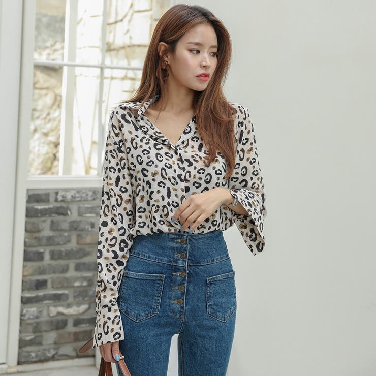 カラフルレオパードブラウス ヒョウ柄シャツ シンプル[品番：AD000009650]｜PREMIUM K （プレミアムケー）のレディースファッション通販｜SHOPLIST（ショップリスト）