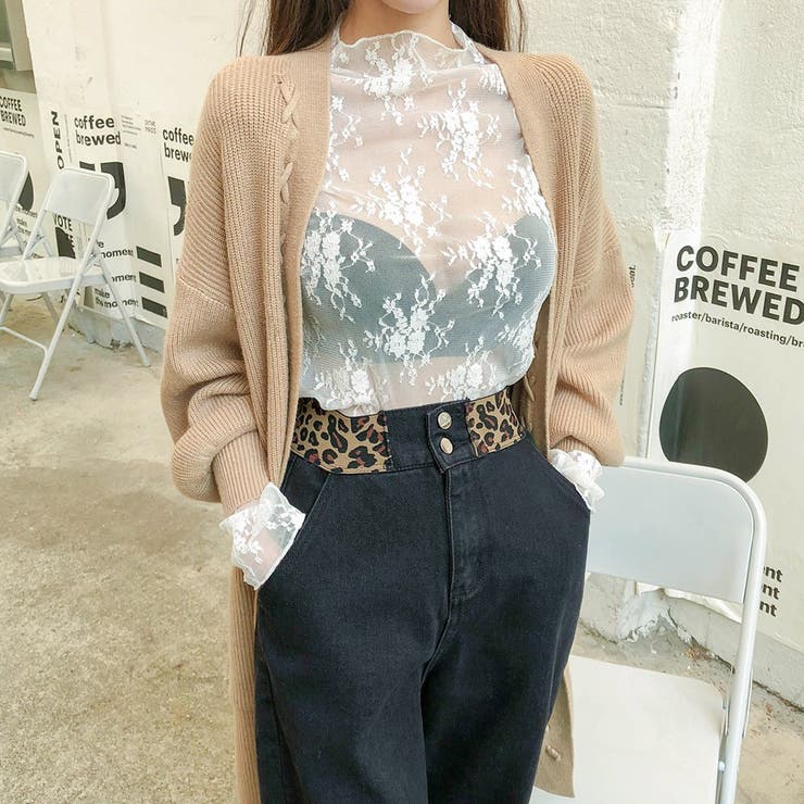 ★レーシーな透け感★【HERMES】≪無秩序フルール≫ トップス フローラルシースルートップス 透け感 セクシー[品番