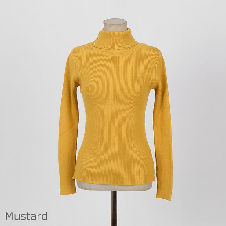 digne タートルネックトップス　イエロー 5d681bc79422083c0b7b942d9e8c5f