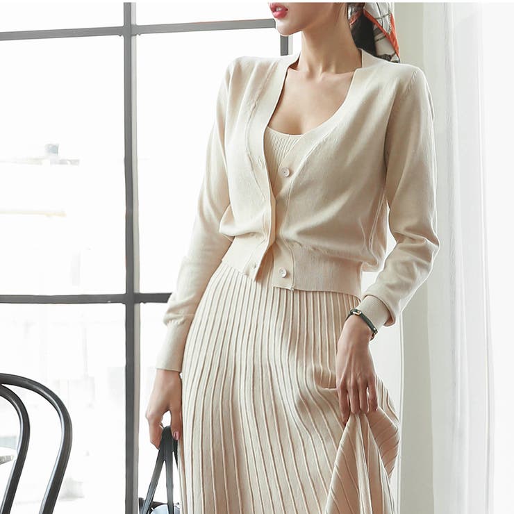 ニットキャミワンピース カーディガンセット セットアップ セットアップニット 品番 Ad Premium K プレミアムケー のレディースファッション通販 Shoplist ショップリスト