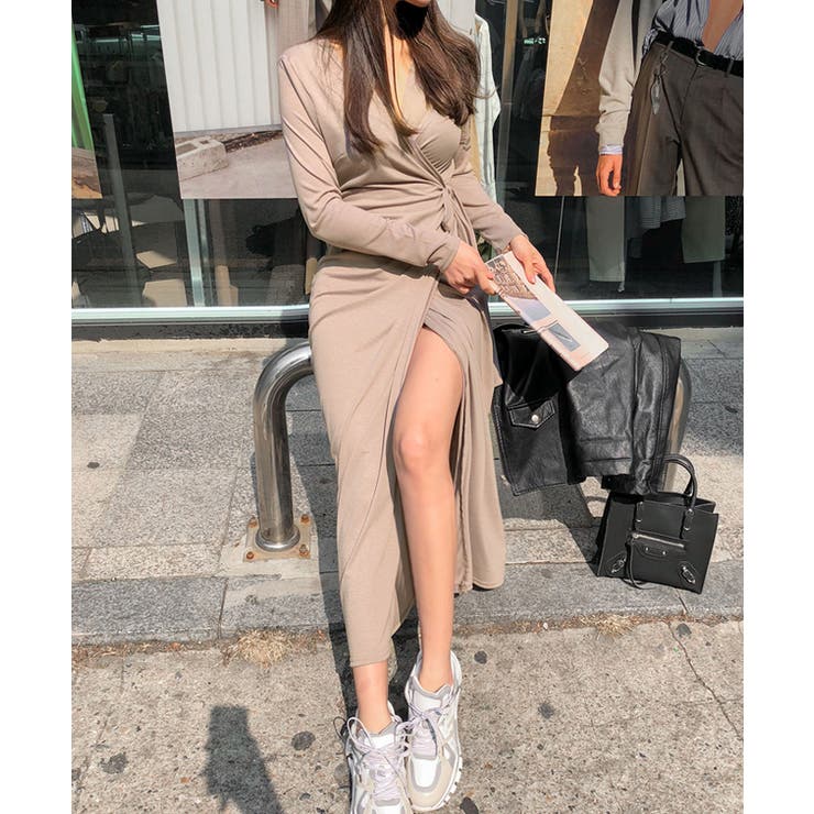 セクシーラップロングワンピース 2WAY カシュクール[品番
