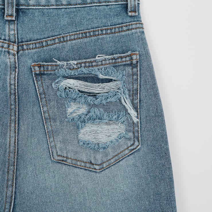 ハイウエストストレートジーンズ ハイダメージ ハードクラッシュ | PREMIUM K | 詳細画像27 