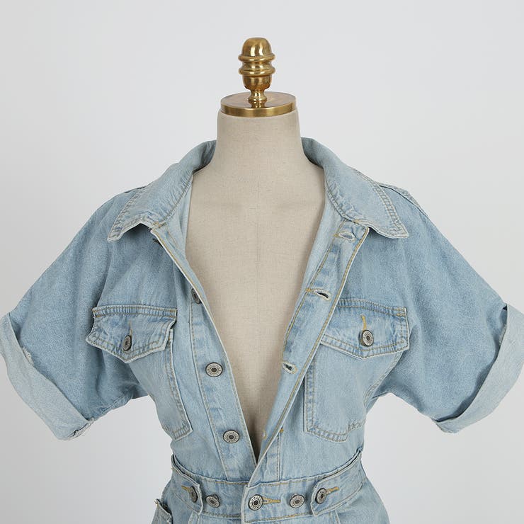 ウォッシュブルーデニムワンピース デニム ワンピース | PREMIUM K | 詳細画像19 