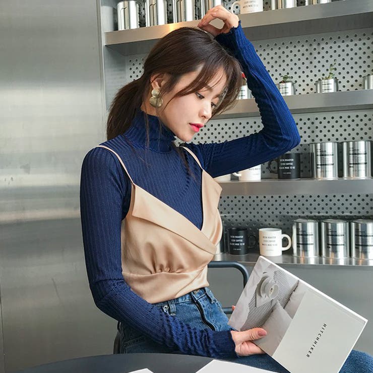 カラービスチェキャミソール 深いVネック ワイドVネック | PREMIUM K | 詳細画像15 