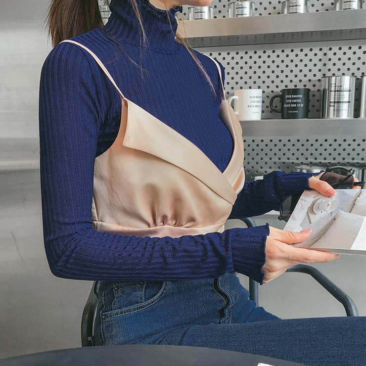 カラービスチェキャミソール 深いVネック ワイドVネック | PREMIUM K | 詳細画像16 