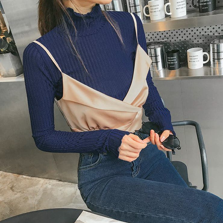 カラービスチェキャミソール 深いVネック ワイドVネック | PREMIUM K | 詳細画像18 