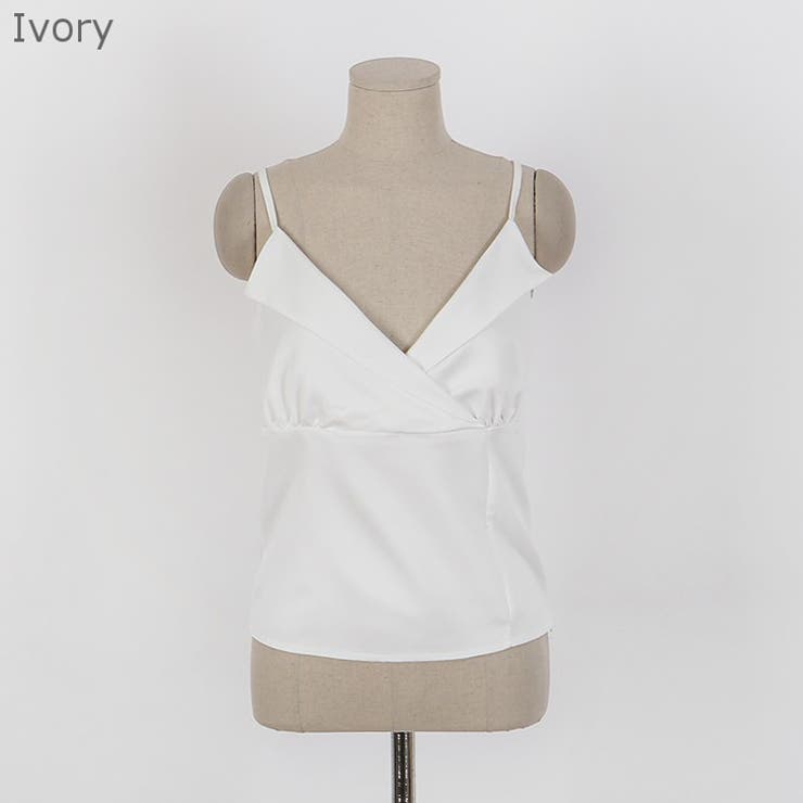 カラービスチェキャミソール 深いVネック ワイドVネック | PREMIUM K | 詳細画像19 