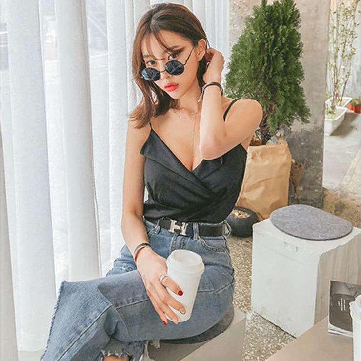 カラービスチェキャミソール 深いVネック ワイドVネック | PREMIUM K | 詳細画像7 