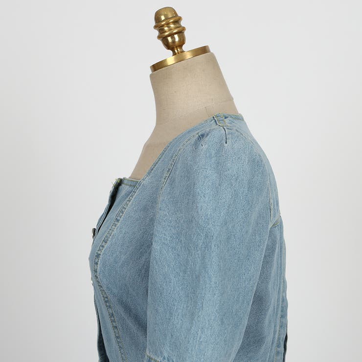 背中スリットデニムワンピース ワンピース デニム | PREMIUM K | 詳細画像21 