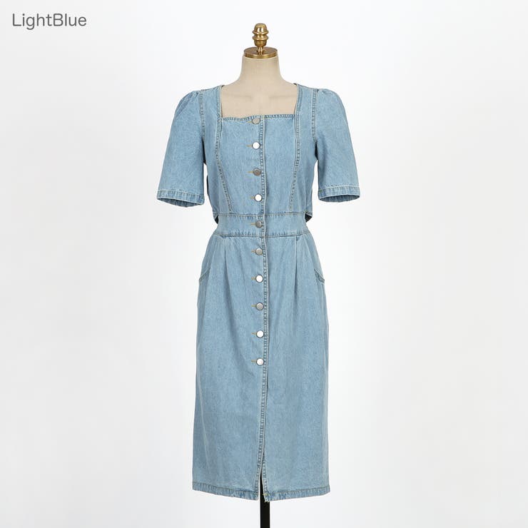 背中スリットデニムワンピース ワンピース デニム | PREMIUM K | 詳細画像5 