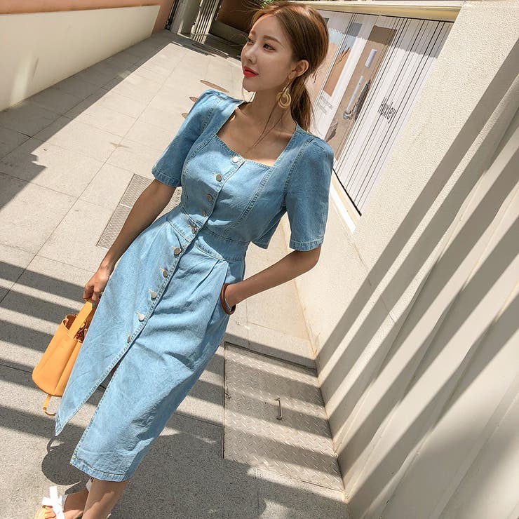 背中スリットデニムワンピース ワンピース デニム | PREMIUM K | 詳細画像6 