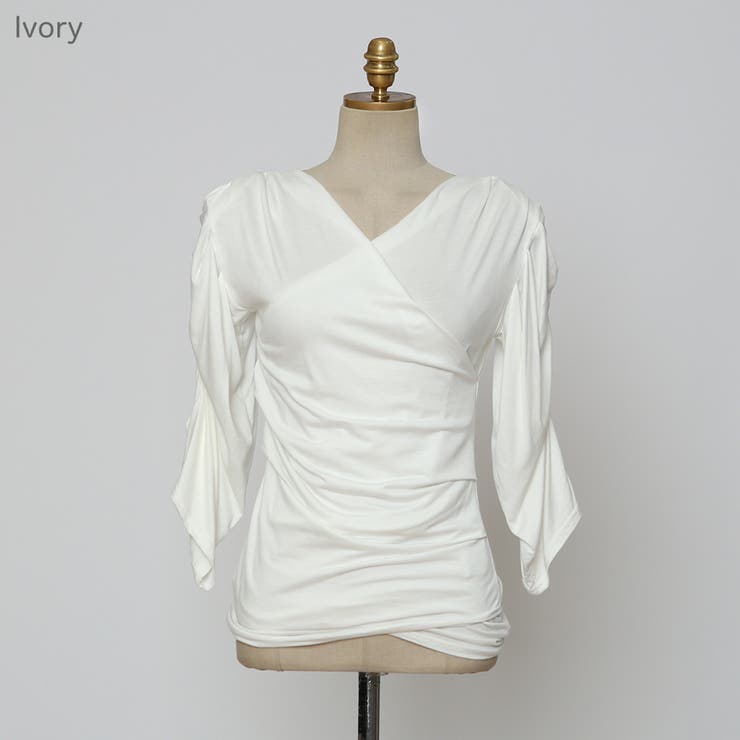 ドレーピングシャーリングトップス 袖スリット ゆれ感 | PREMIUM K | 詳細画像8 