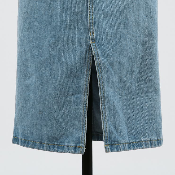 ベルトドッキングデニムワンピース テーラードカラー Vネッック | PREMIUM K | 詳細画像19 