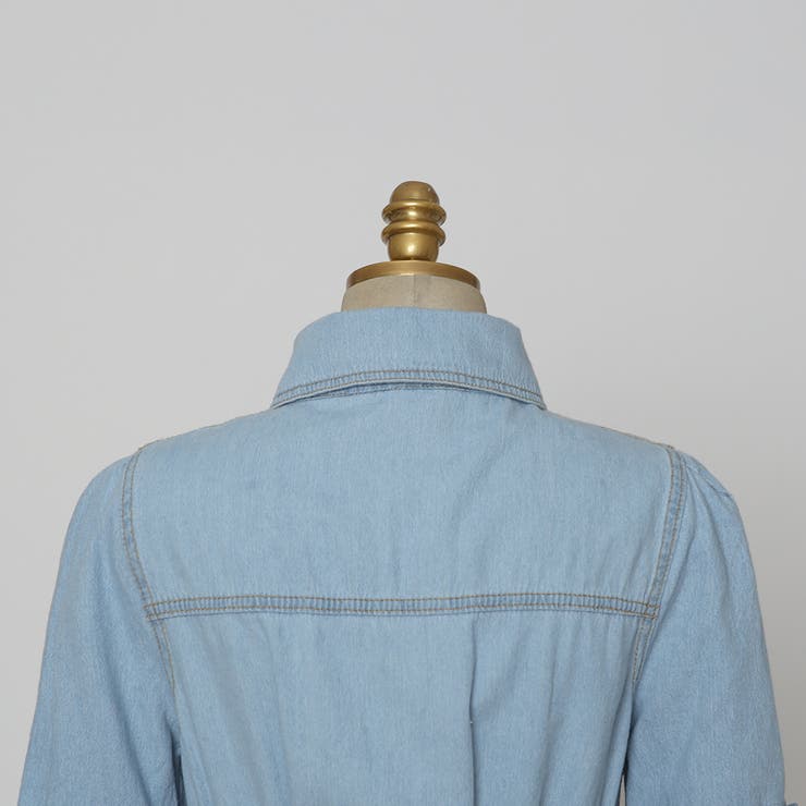 ウイングカフスデニムワンピース マキシワンピース ロングワンピース | PREMIUM K | 詳細画像18 