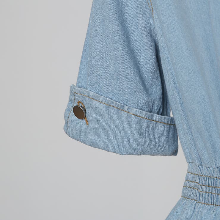 ウイングカフスデニムワンピース マキシワンピース ロングワンピース | PREMIUM K | 詳細画像19 