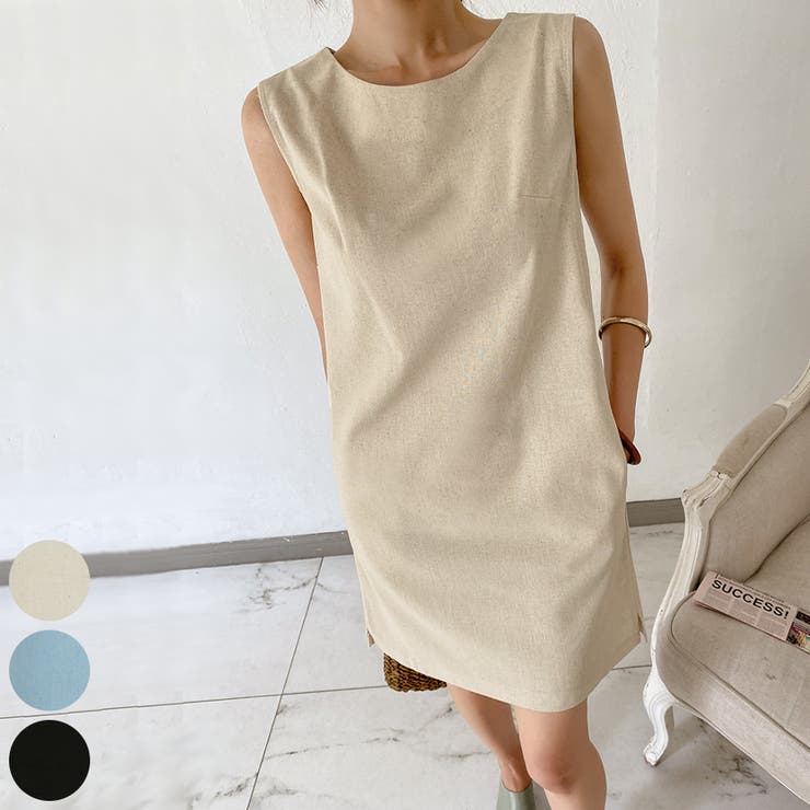 スタンダードリネンワンピース ノースリーブ スリーブレス 品番 Ad Premium K プレミアムケー のレディースファッション通販 Shoplist ショップリスト