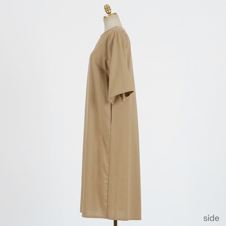 バックタックロングワンピース リネンミックス コットン | PREMIUM K | 詳細画像16 