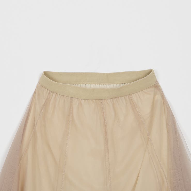 透け感シアーロングスカート たっぷり シフォン[品番