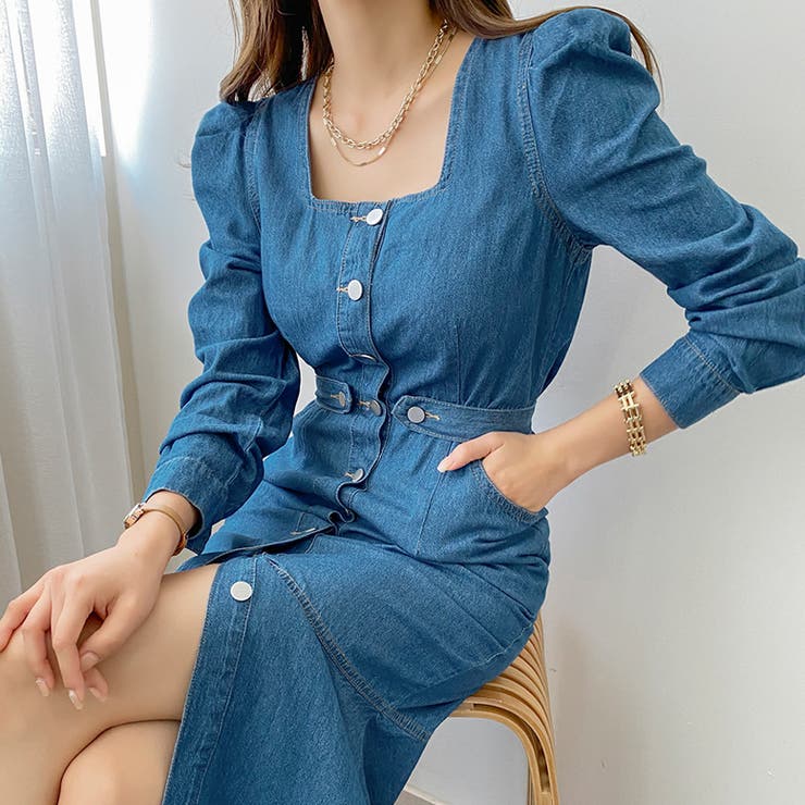 青い片肩マーメイドフレアワンピース 青い片肩マーメイドフレアワンピース マーメイドフレアワンピ―ス