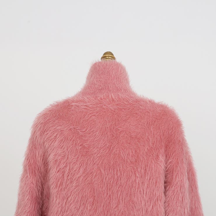 アンゴラテイストハイネックニット パステルカラー もこもこ