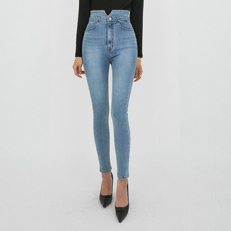 ハイウエストスキニージーンズ デニム スリムフィット | PREMIUM K | 詳細画像2 