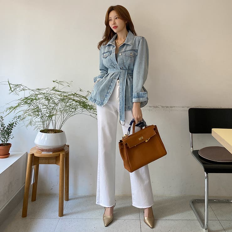 ベルテッドデニムジャケット ウエストマーク 2WAY | PREMIUM K | 詳細画像10 