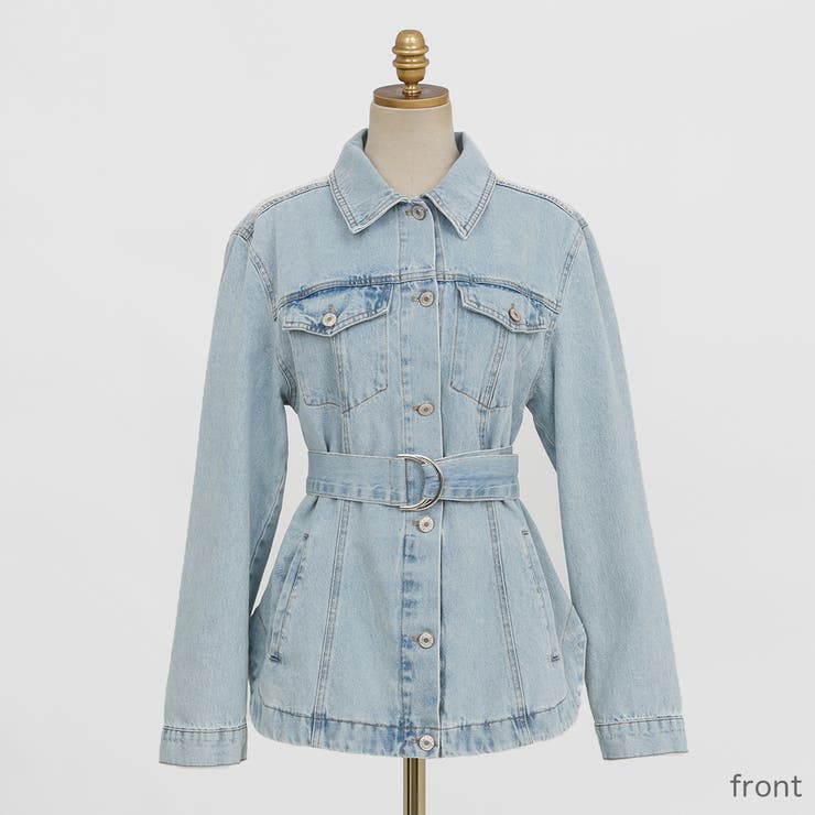 ベルテッドデニムジャケット ウエストマーク 2WAY | PREMIUM K | 詳細画像14 