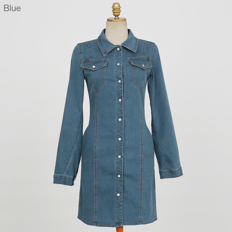 【関税込み】AGOLDE ブルー Trina デニム ミニワンピース AGOLDE: Blue Trina Denim Minidress | SSENSE 日本
