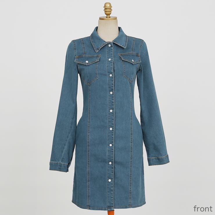 【関税込み】FRAME ブルー 'The Shirt' ミニ デニムワンピース Amazon.co.jp: [Bestmood]デニムワンピース レディース ミニ丈
