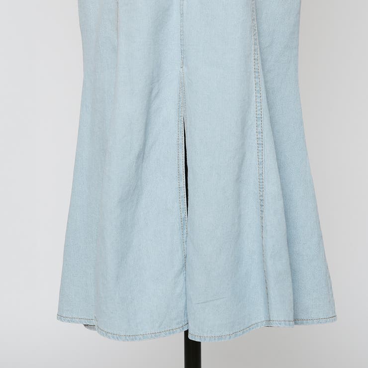 フェミニンデニムワンピース Vネック パフスリーブ | PREMIUM K | 詳細画像16 