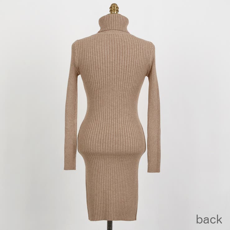 タートルネックリブワンピース ニット ミニワンピース[品番：AD000013636]｜PREMIUM  K（プレミアムケー）のレディースファッション通販｜SHOPLIST（ショップリスト）