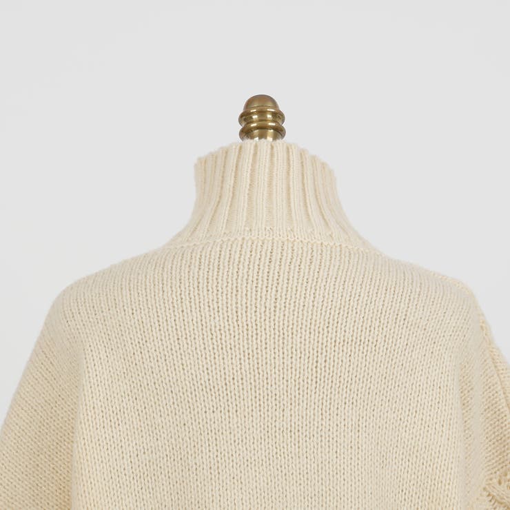 ニットショートパンツツーピース ハイネック セットアップ[品番