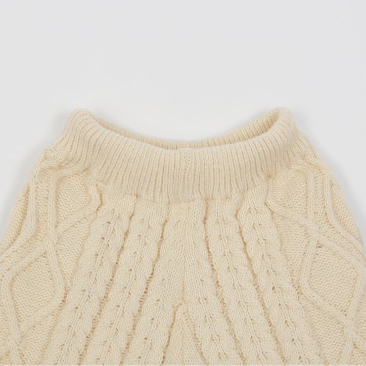 ニットショートパンツツーピース ハイネック セットアップ[品番