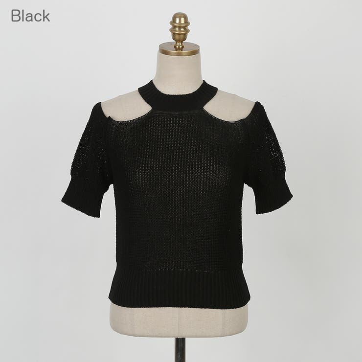 Sold out☆エムプルミエ　サマーニット　ブラック☆ 大人に似合うフリルニットのサマーブラックコーデ | m-i-d | M