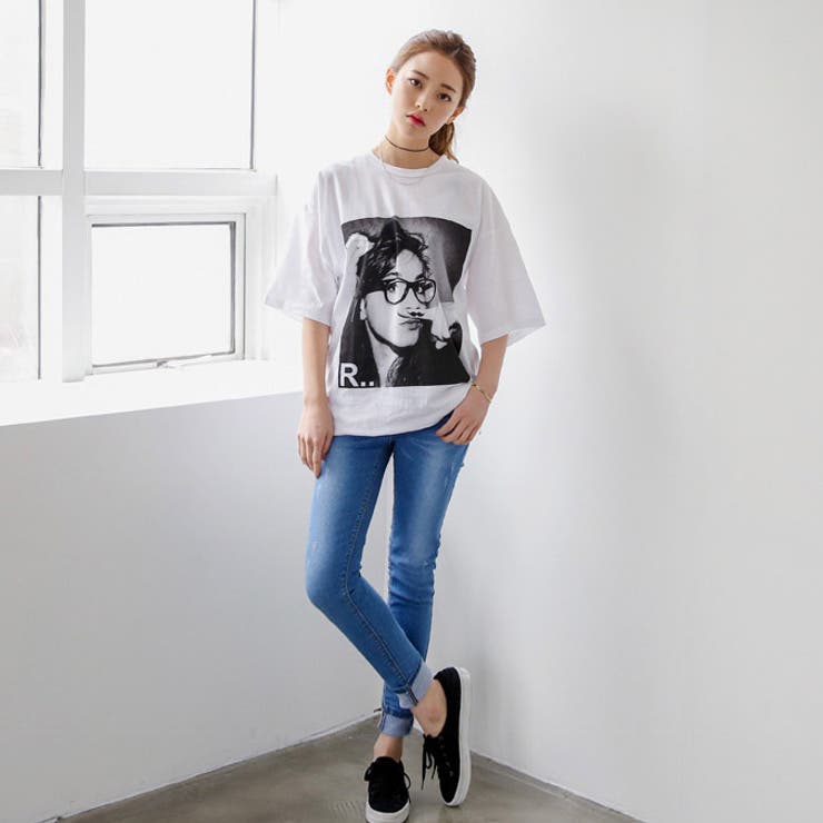 ガールプリントtシャツ 丈長め ３カラー 品番 Ad Premium K プレミアムケー のレディース ファッション通販 Shoplist ショップリスト