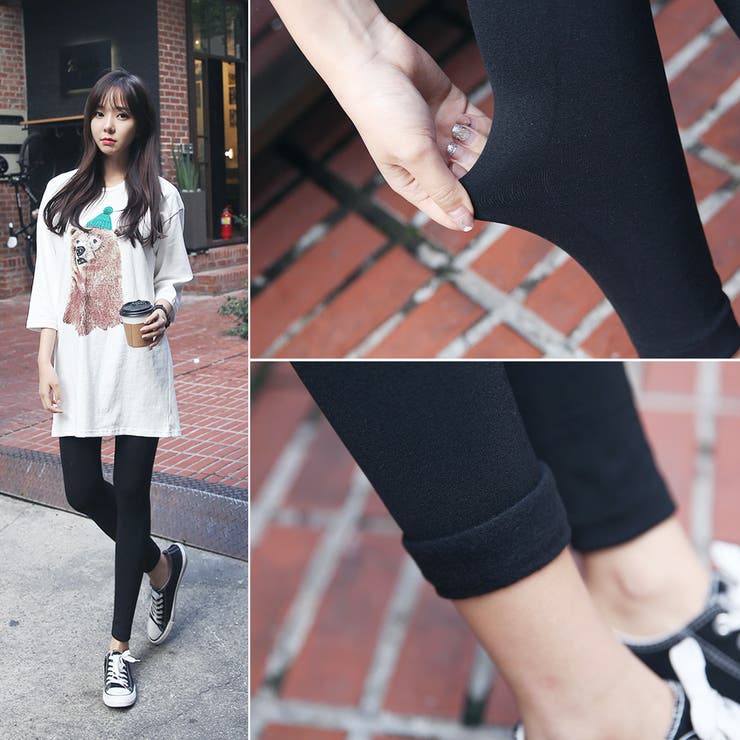 裏起毛レギンス タイツ 足首までの丈[品番：AD000006711]｜PREMIUM K