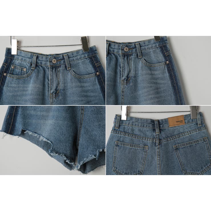 コーディングラインショートパンツ デニム サイドライン | PREMIUM K | 詳細画像10 