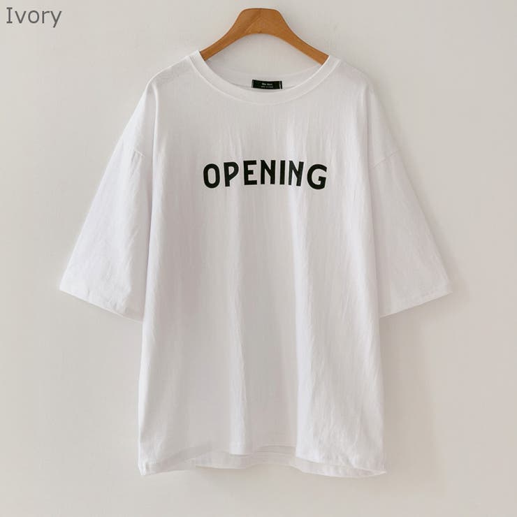 OPENINGテキストTシャツ 英字 ドロップショルダー | PREMIUM K | 詳細画像14 