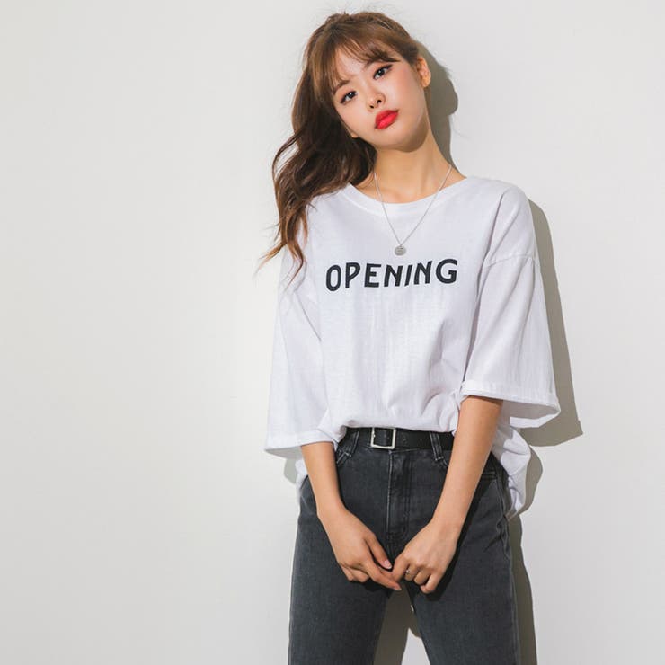 OPENINGテキストTシャツ 英字 ドロップショルダー | PREMIUM K | 詳細画像15 