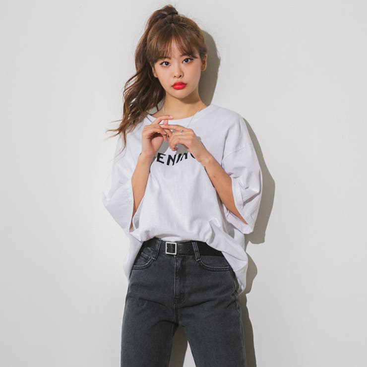 OPENINGテキストTシャツ 英字 ドロップショルダー | PREMIUM K | 詳細画像20 