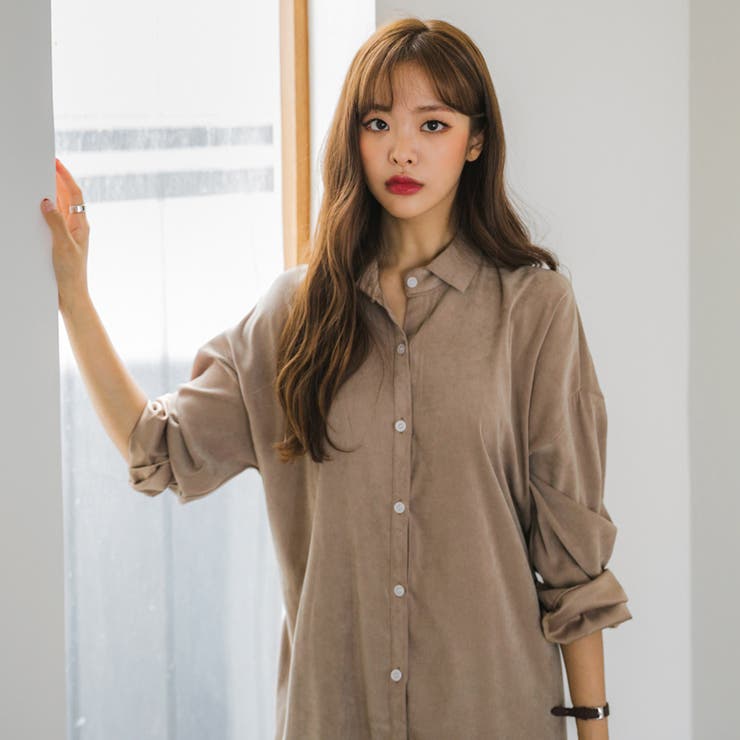 DKNY ★ 長袖 襟付き ボタン フロント シャツ ドレス ta4004_6.jpg