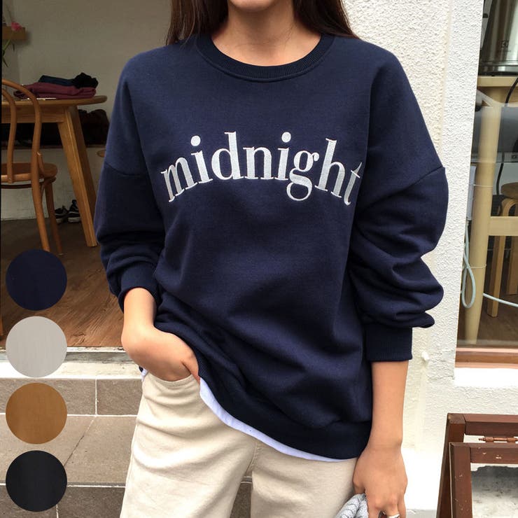 midnight刺繍ロゴスウェット トレーナー スウェット[品番