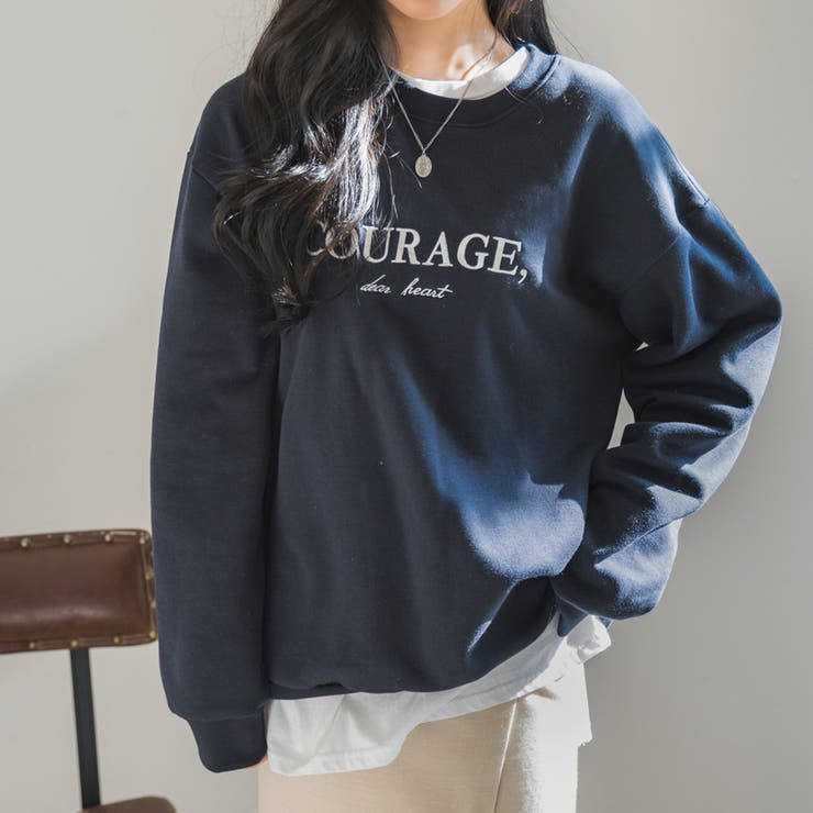 COURAGE刺繍ロゴスウェット 裏起毛 英字 | PREMIUM K | 詳細画像1 