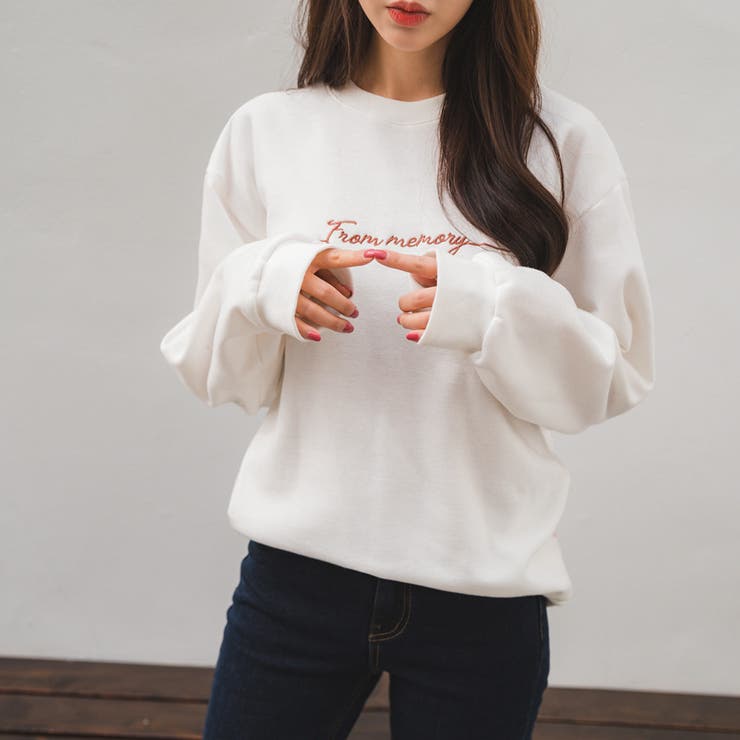 memory刺繍ロゴスウェット 裏起毛 トレーナー | PREMIUM K | 詳細画像11 